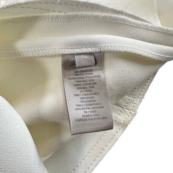 Jason Wu Compact Crepe Sleeveless Cocktail Dress With Ruffle Size 2 $1695 - Picture 13 of 13